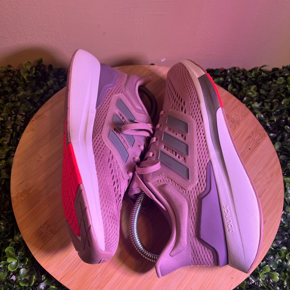 🔥 ADIDAS EQ21 RUN MAGIG MAUVE PURPLE WOMENS ATHLETIC RUNNING SHOES SIZE 7 - Picture 6 of 9